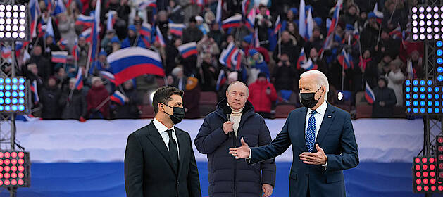 Selenkyj, Putin, Biden